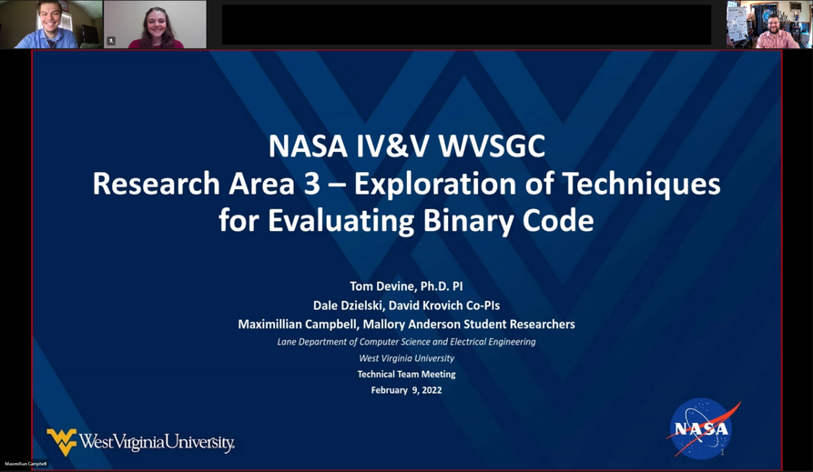 Research Area 3 NASA IV&V WVSOC Presentation